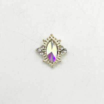 Queen - Nail Charms 10pc - #005 Gold Iridescent Ovals