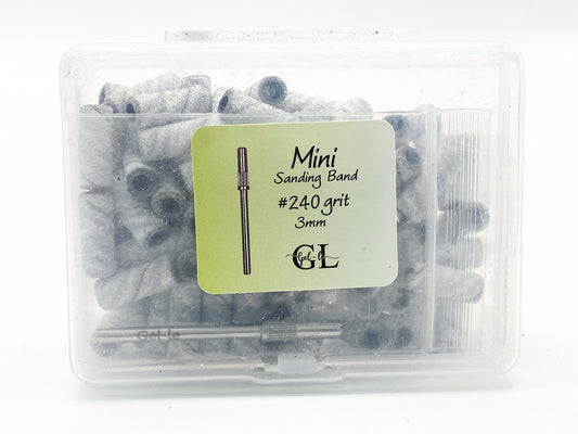 Gel-Le - Mini White Sand Bands 100pc - Fine 240 grit