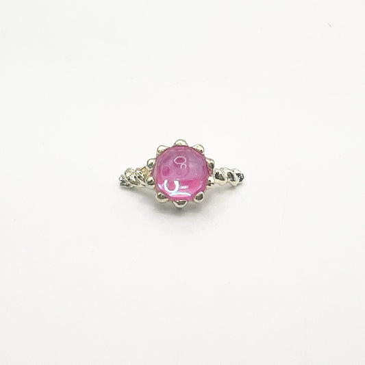 Queen - Nail Charms 10pc - #214 Gold Pink Pearl Half Rings