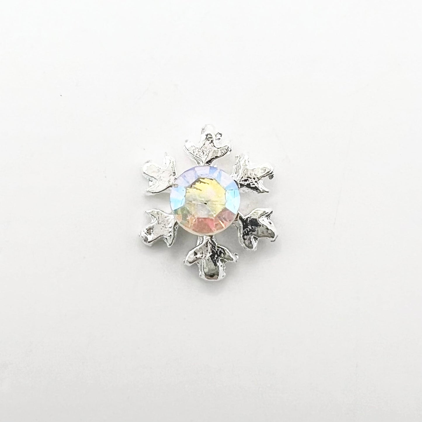 Queen - Nail Charms 10pc - #248 Silver Small Gem Snowflakes