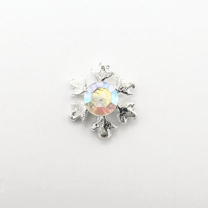 Queen - Nail Charms 10pc - #248 Silver Small Gem Snowflakes