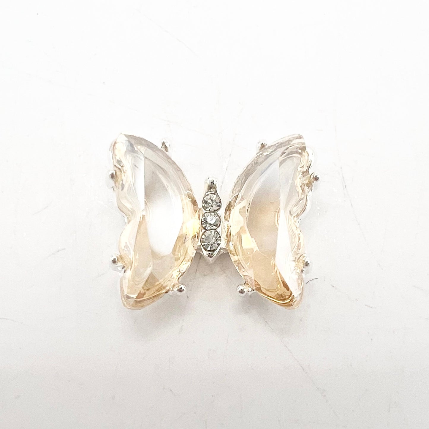 Queen - Nail Charms 10pc - #323 Silver Orange Butterflies