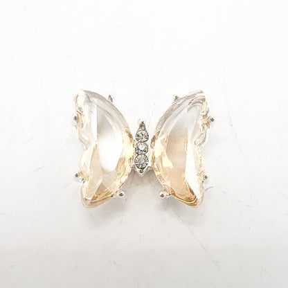 Queen - Nail Charms 10pc - #323 Silver Orange Butterflies