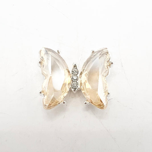 Queen - Nail Charms 10pc - #323 Silver Orange Butterflies