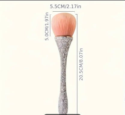 Dust Brush -Gold Rhinestones