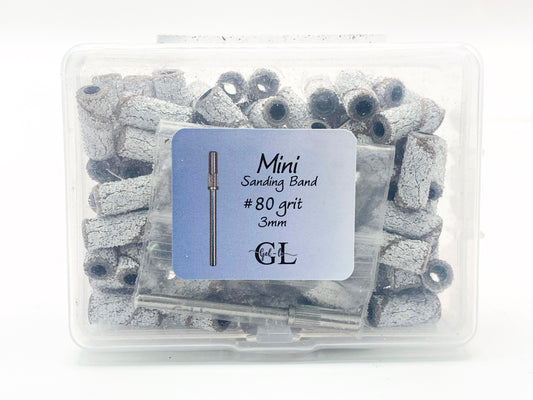 Gel-Le - Mini White Sand Bands 100pc - Course 80 grit