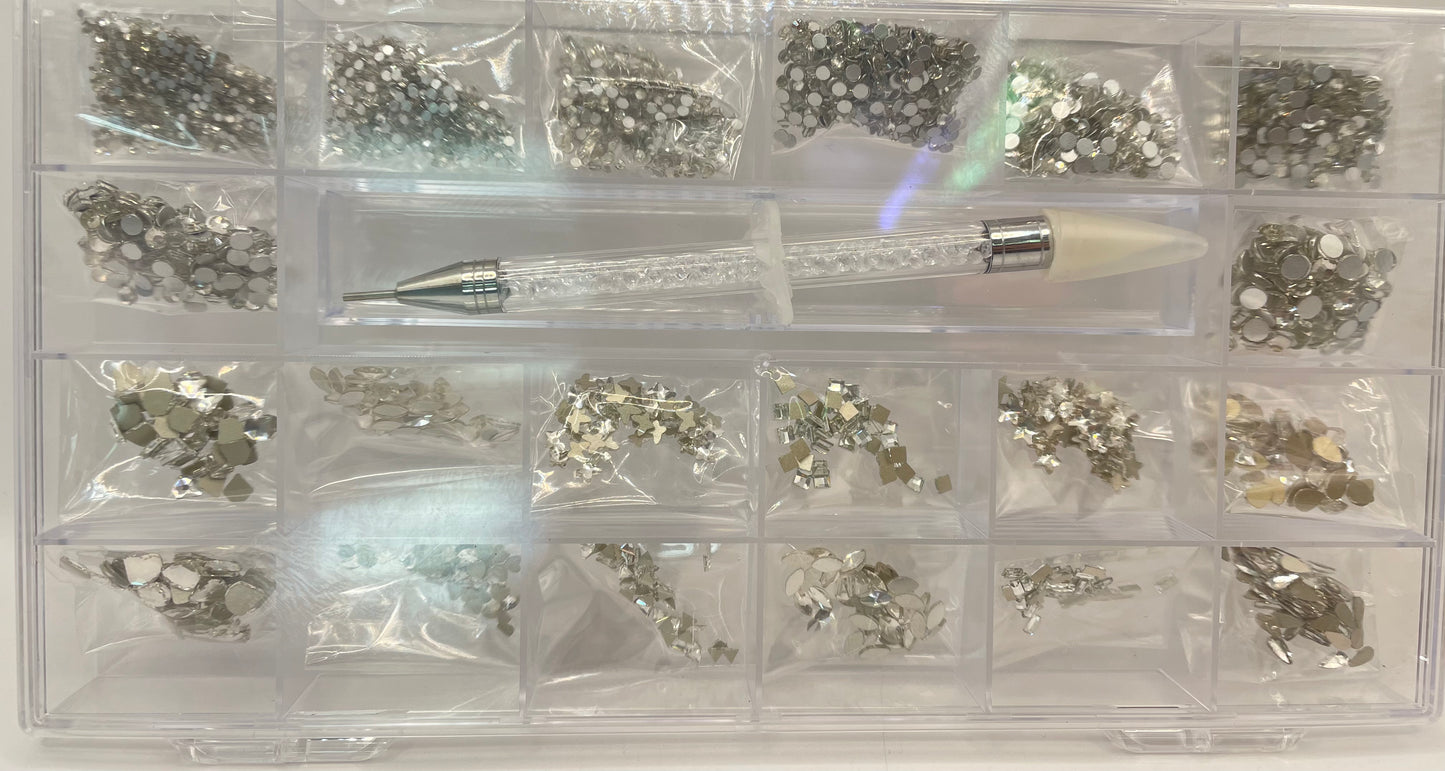 Gel-Le - Luxury Rhinestone Kit #34 (Silver)