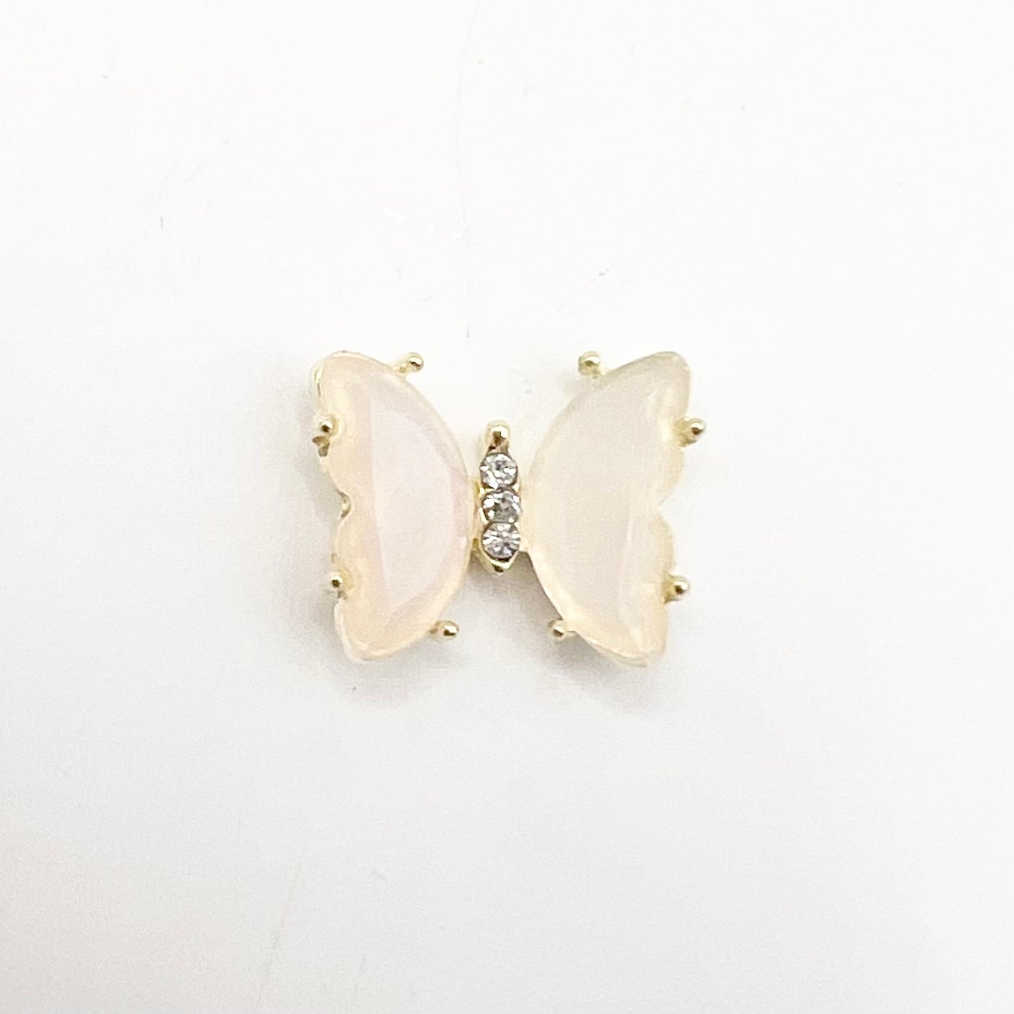 Queen - Nail Charms 10pc - #336 Gold Light Pink Butterflies