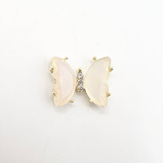 Queen - Nail Charms 10pc - #336 Gold Light Pink Butterflies