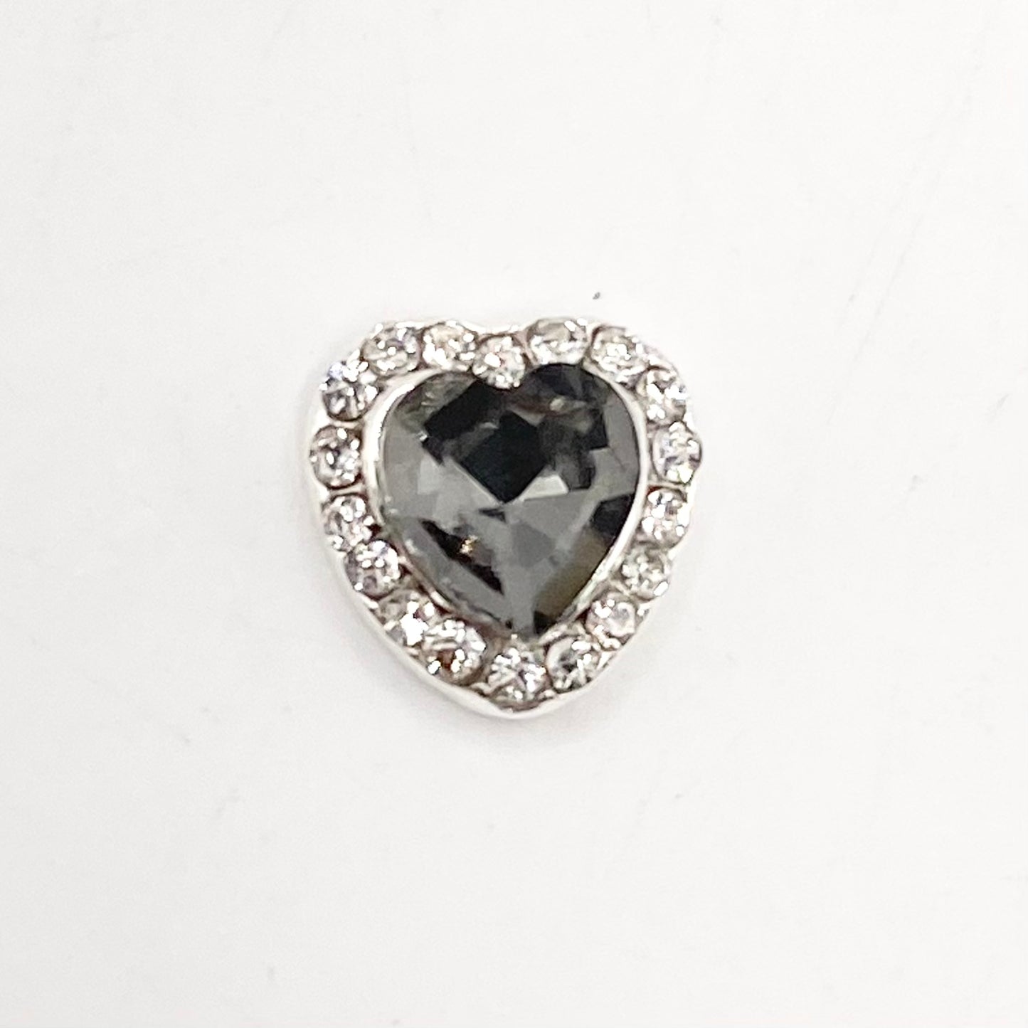 Queen - Nail Charms 10pc - #056 Silver Smokey Hearts