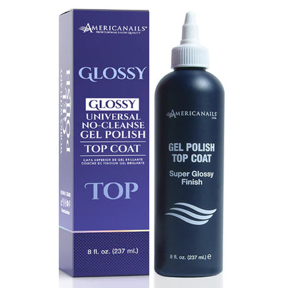 AmericaNails - No-Cleanse Gel Polish Top Coat | Glossy Finish 8oz