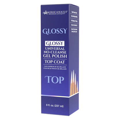 AmericaNails - No-Cleanse Gel Polish Top Coat | Glossy Finish 8oz