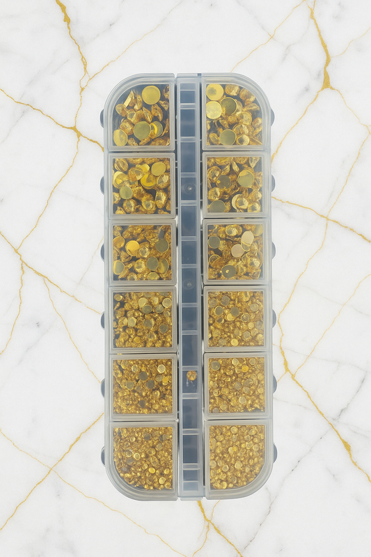 Queen - Rhinestone Gold Pearls Set - #20