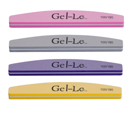 Gel-Le - Half Moon Sponge File (100/180) 10pc