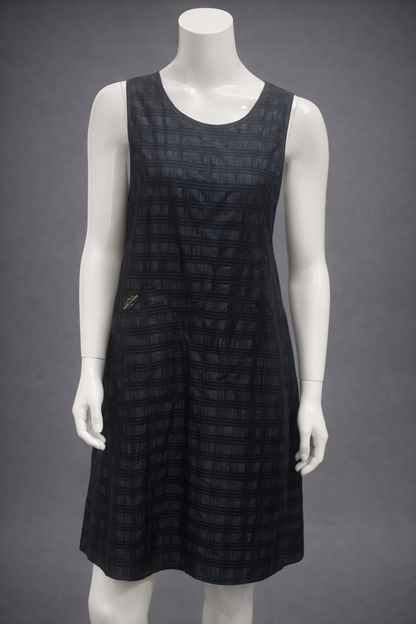 Therapispa - Apron Round Neck W/Button - Checker