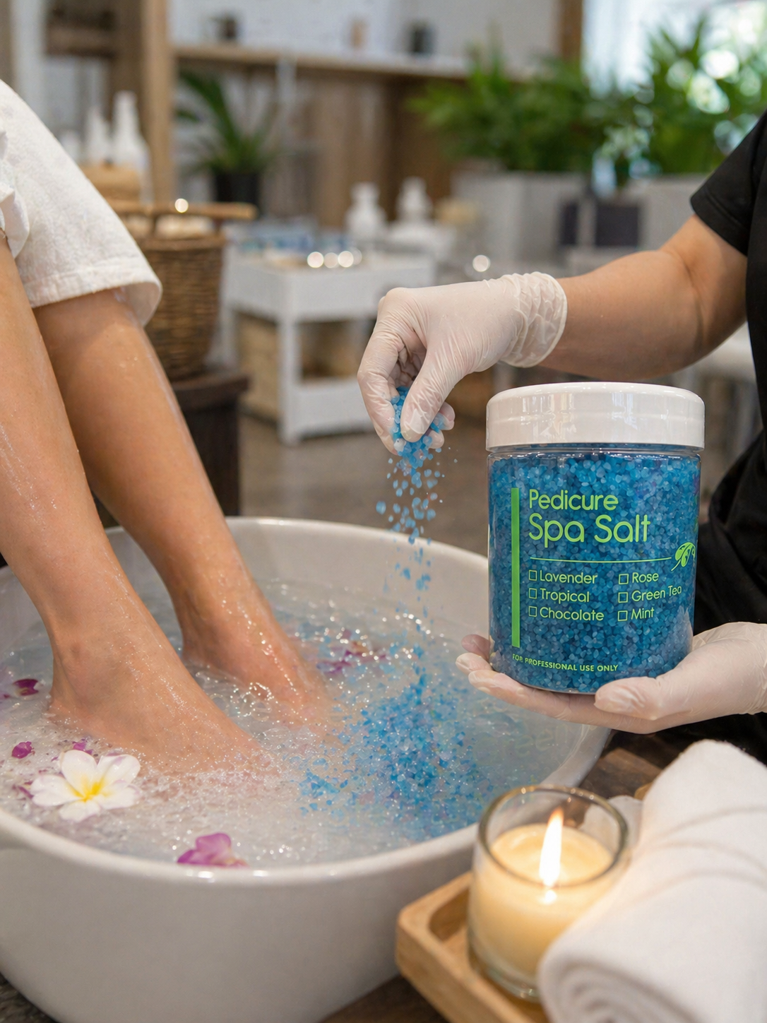 Spa Pedicure - Mint & Eucalyptus Spa Salt 16oz