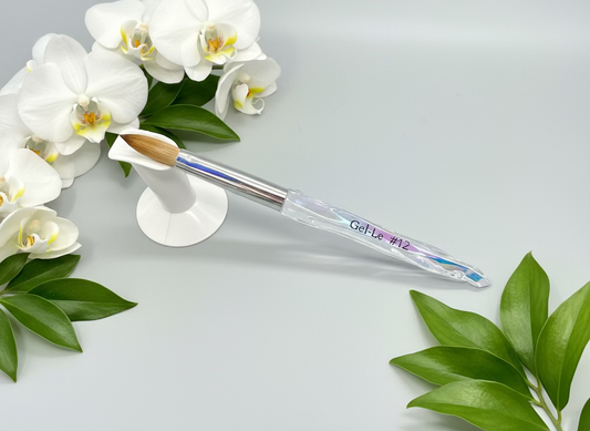 Gel-Le - Acrylic Brush 100% Kolinsky (Crystal Handle)(Pressed)