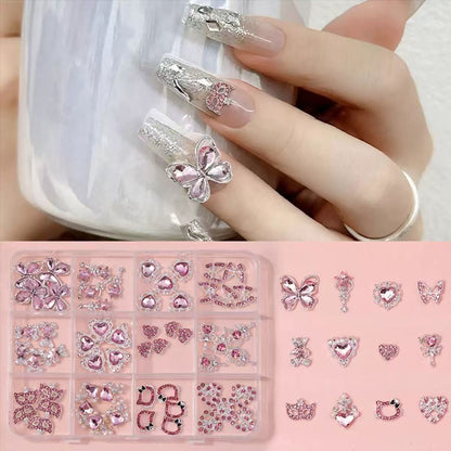 Gel-Le - Heart & Butterfly Assorted Pink Charms 3D