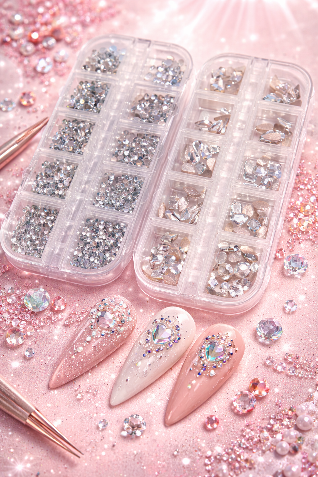 Queen - Crystal Clear  Rhinestone - Gems -Duo Set - #15