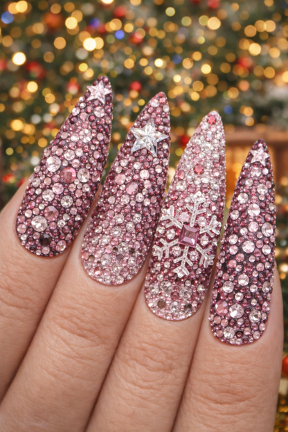 Queen - Pink Rhinestone - Gems -Duo Set - #21