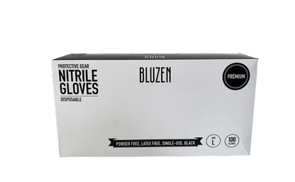 Bluzen - Black Nitrile Gloves - Large