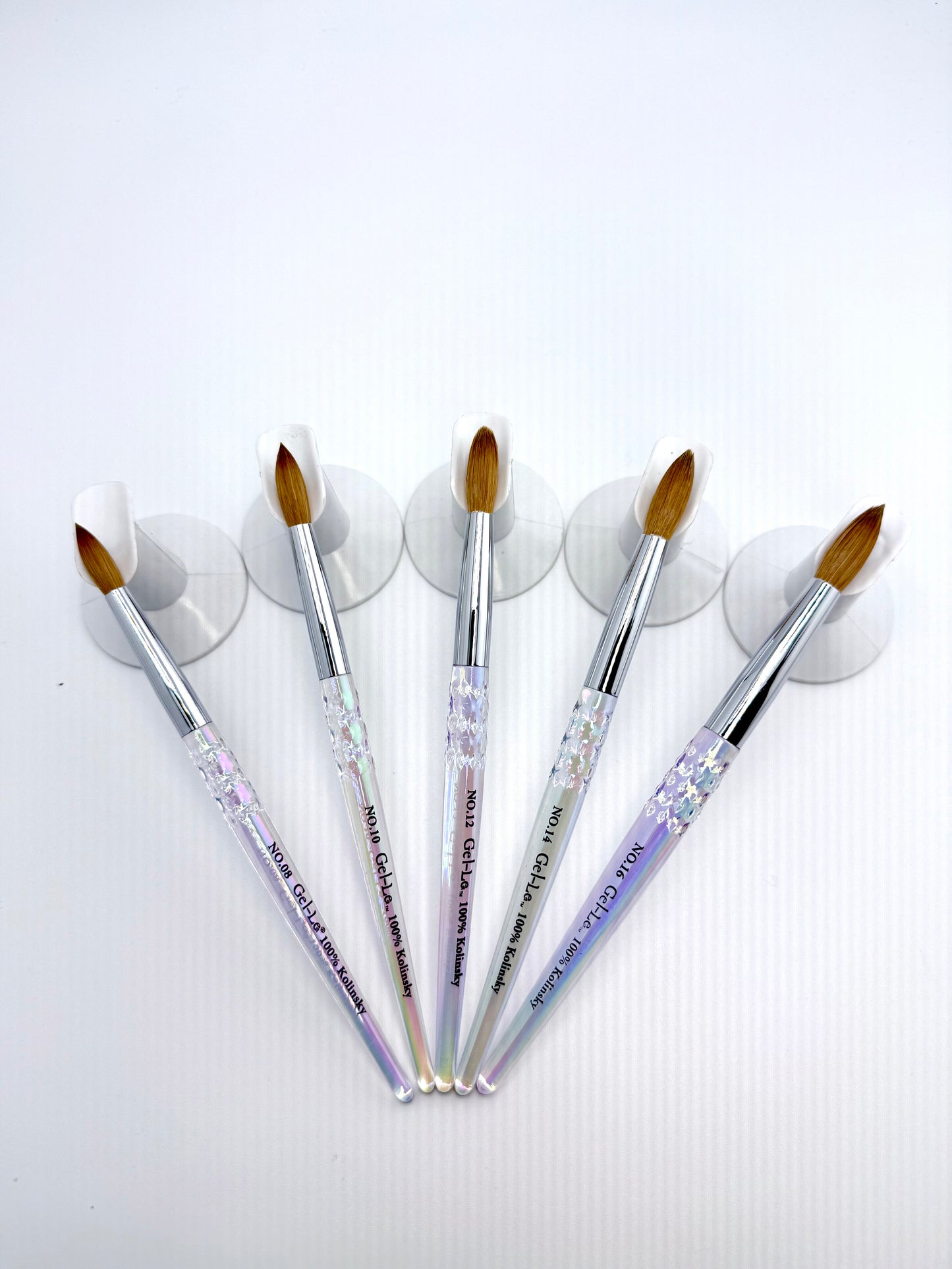 Gel-Le - Acrylic Brush - 100% Kolinsky (Clear Handle)(Not Pressed)