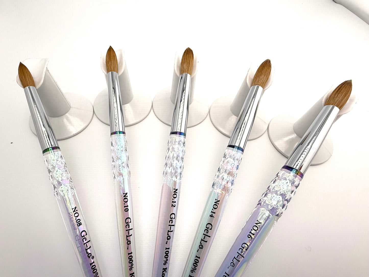 Gel-Le - Acrylic Brush - 100% Kolinsky (Clear Handle)(Not Pressed)