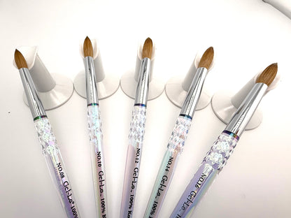 Gel-Le - Acrylic Brush - 100% Kolinsky (Clear Handle)(Not Pressed)