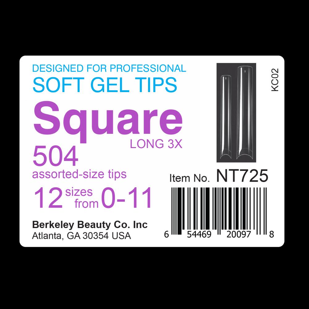 Berkeley - Soft Gel Tip | 504 Tips | Half-Cover | SQUARE