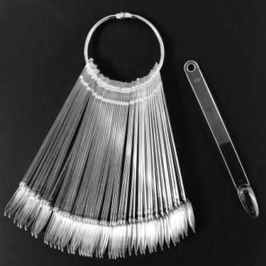 Polish Display Fan - Clear Round 50pc