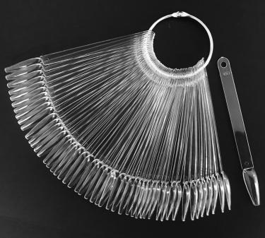 Polish Display Fan - Clear Coffin 50pc