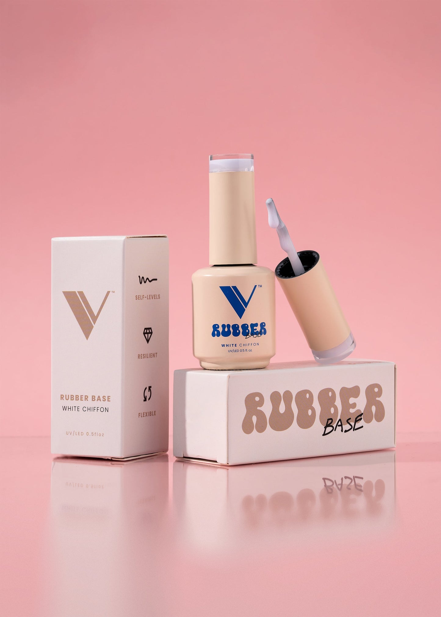 Valentino - Rubber Base - #24. White Chiffon .5oz (Gel)