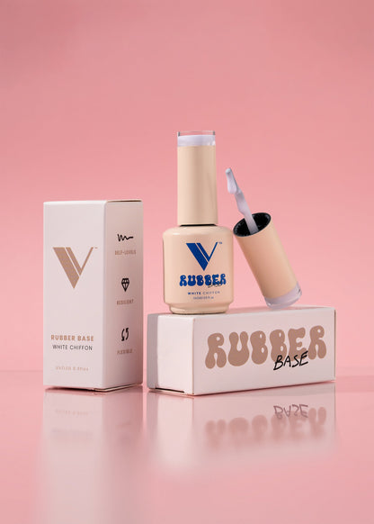 Valentino - Rubber Base - #24. White Chiffon .5oz (Gel)