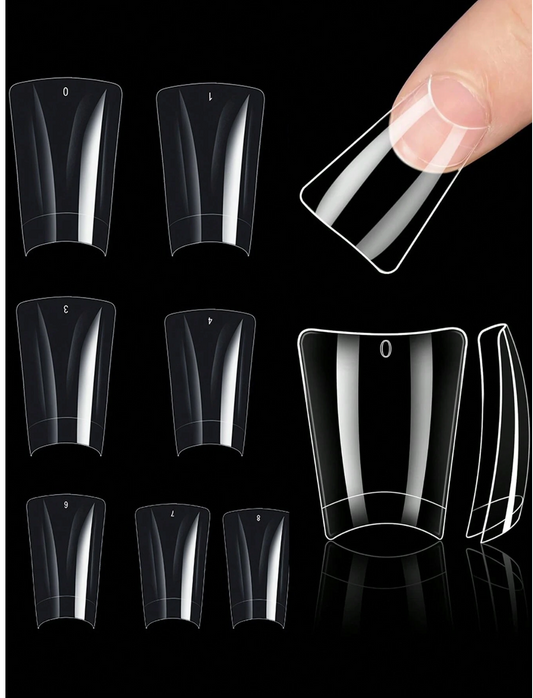 Queen - Clear Duck Nail Tip Half-Moon (500Pcs)
