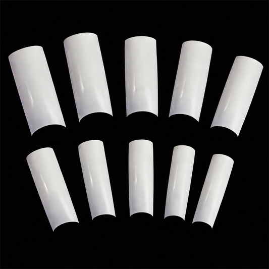 Queen - French Cover White Nail Tips 550pc (Half-Moon)