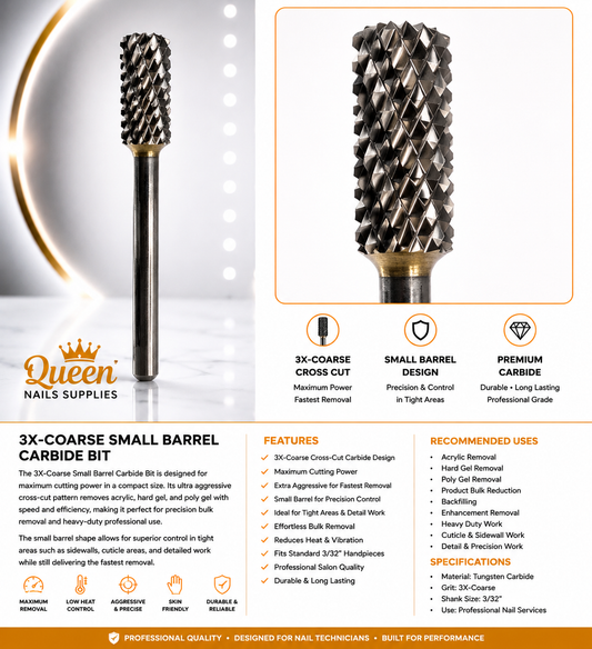 Carbide Bits 3X Coarse -  Small Barrel