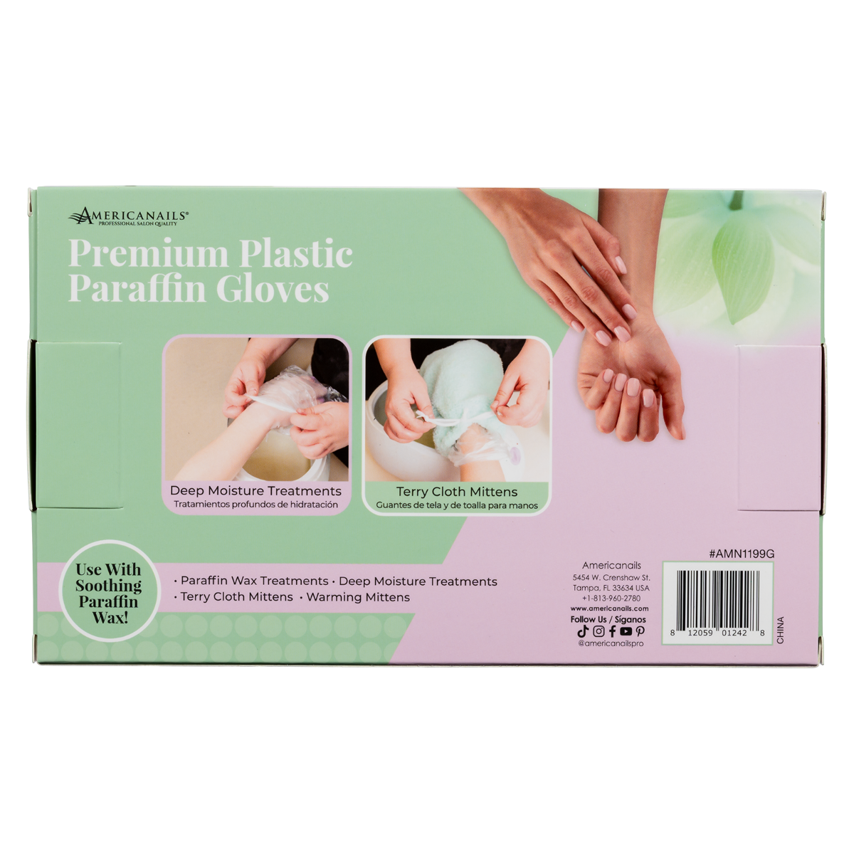 Americanails - Premium Plastic Paraffin Gloves 100ct