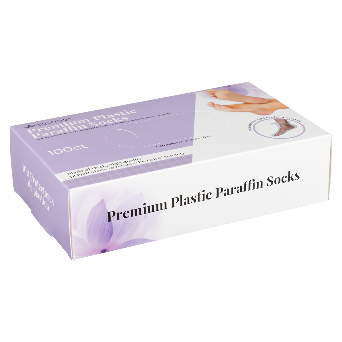 Americanails - Premium Plastic Paraffin Socks 100ct