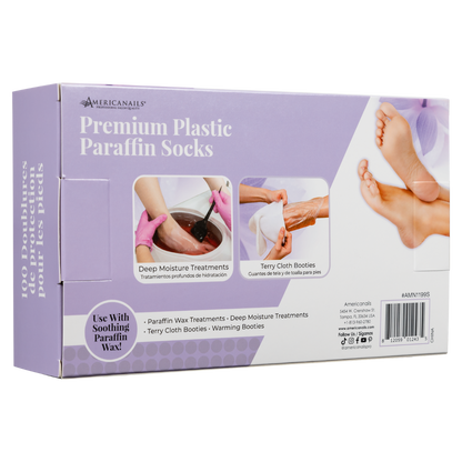Americanails - Premium Plastic Paraffin Socks 100ct