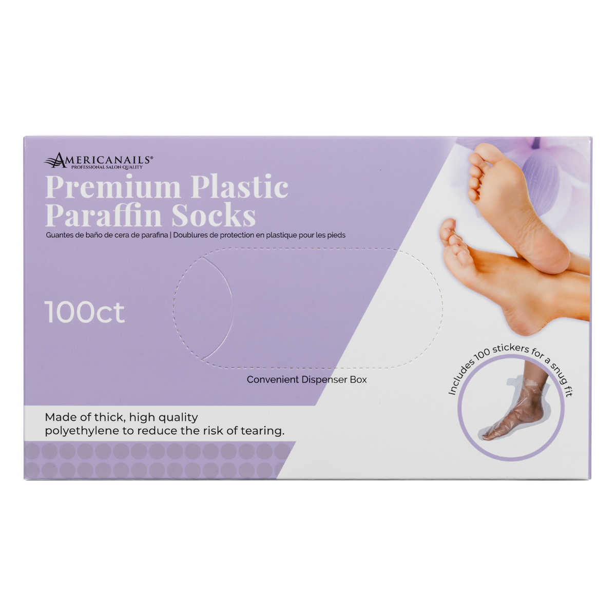 Americanails - Premium Plastic Paraffin Socks 100ct