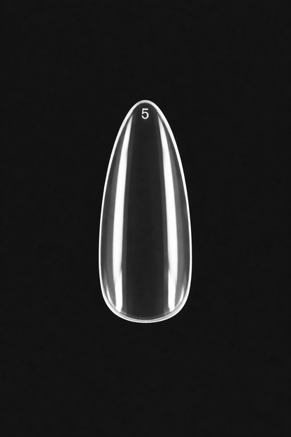 Queen - Clear Almond Full Coverage Nail Tips (500pc)