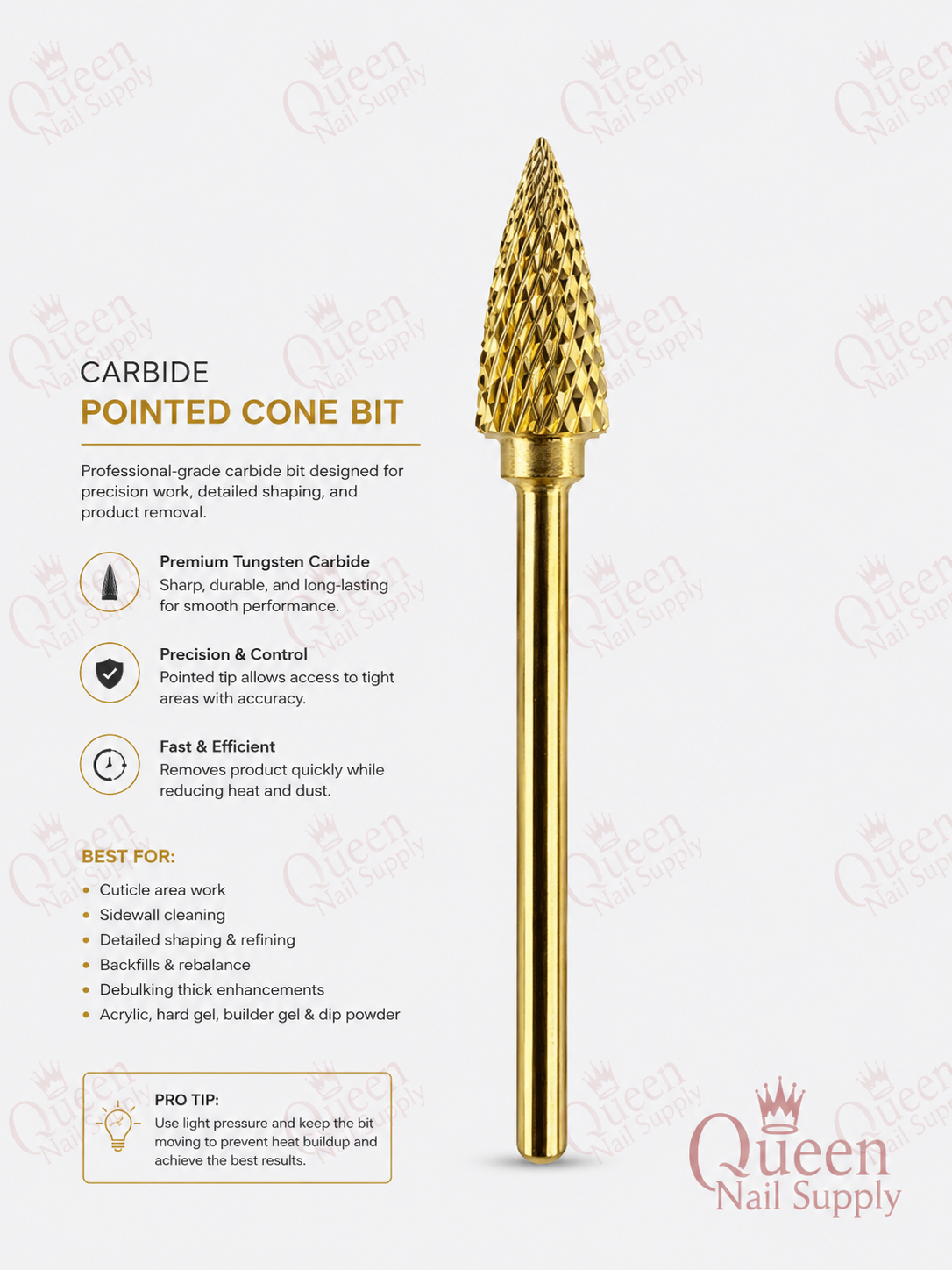 Carbide Pointed Cone Bits - Fine