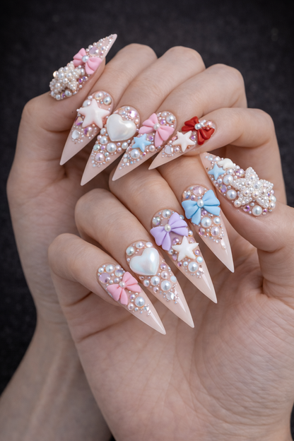 Assorted Bow Charms - 3D Nail Art
