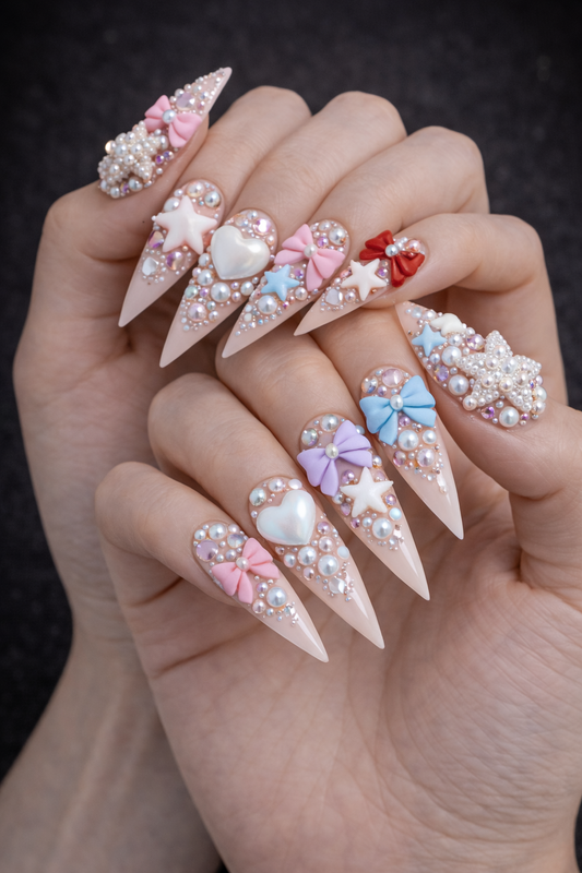 Assorted Bow Charms - 3D Nail Art