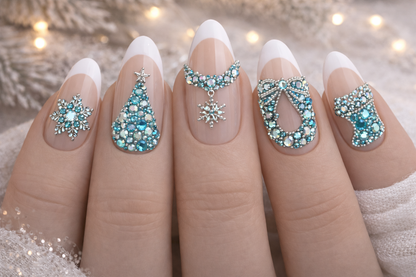 Queen - Aqua Rhinestone - Gems - Duo Set - #17