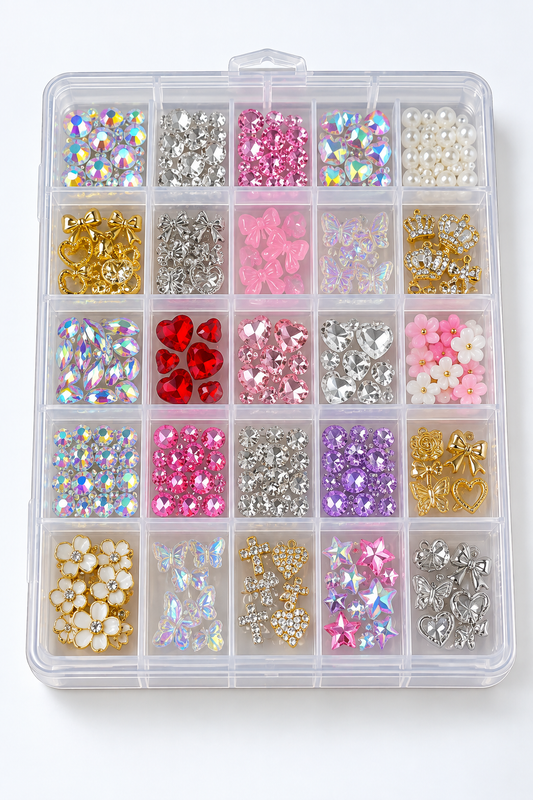 iBelieve - Charms and Rhinestone Storage Box - 24 Slot