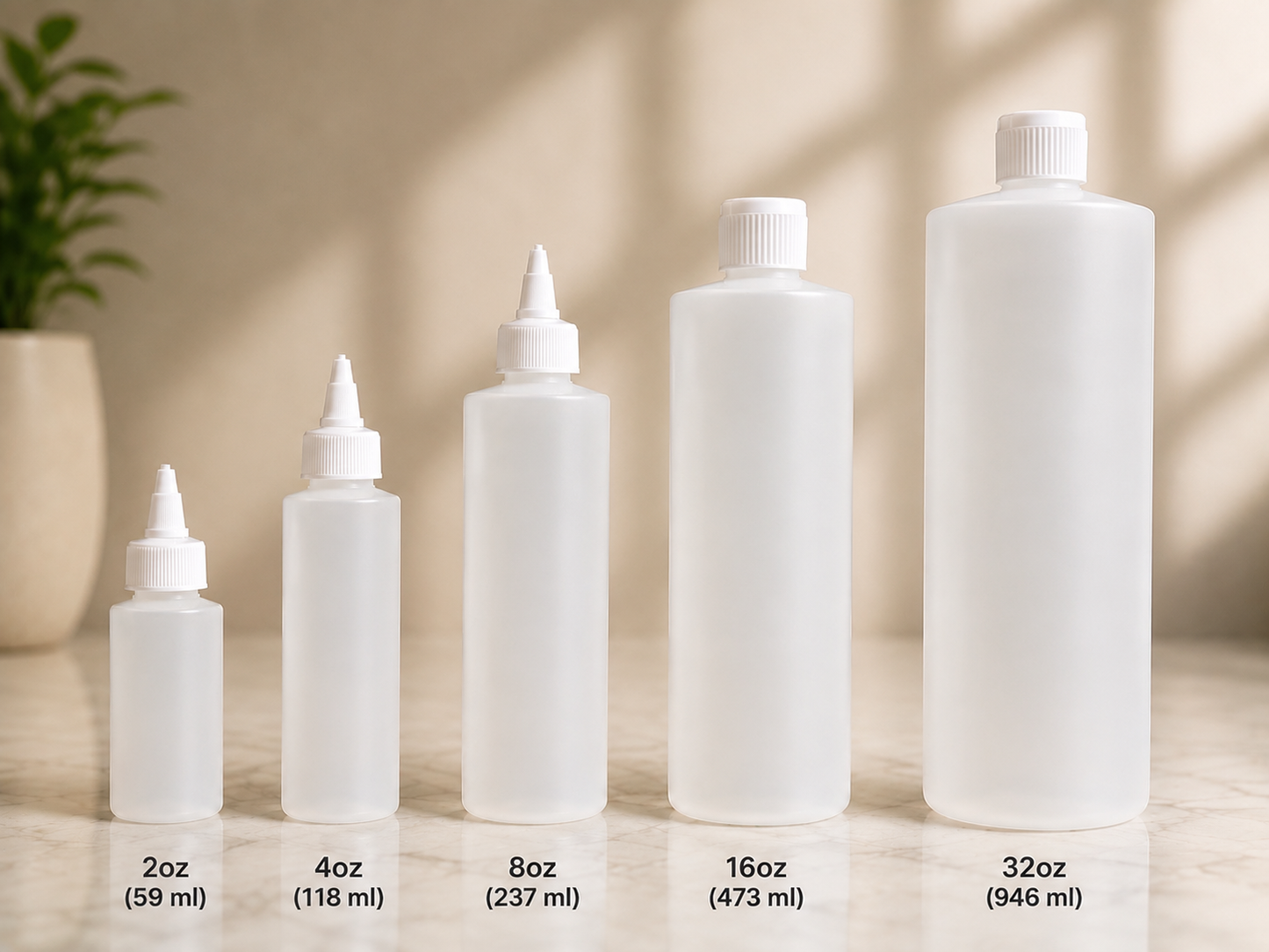 Empty "Unlabeled" Bottles