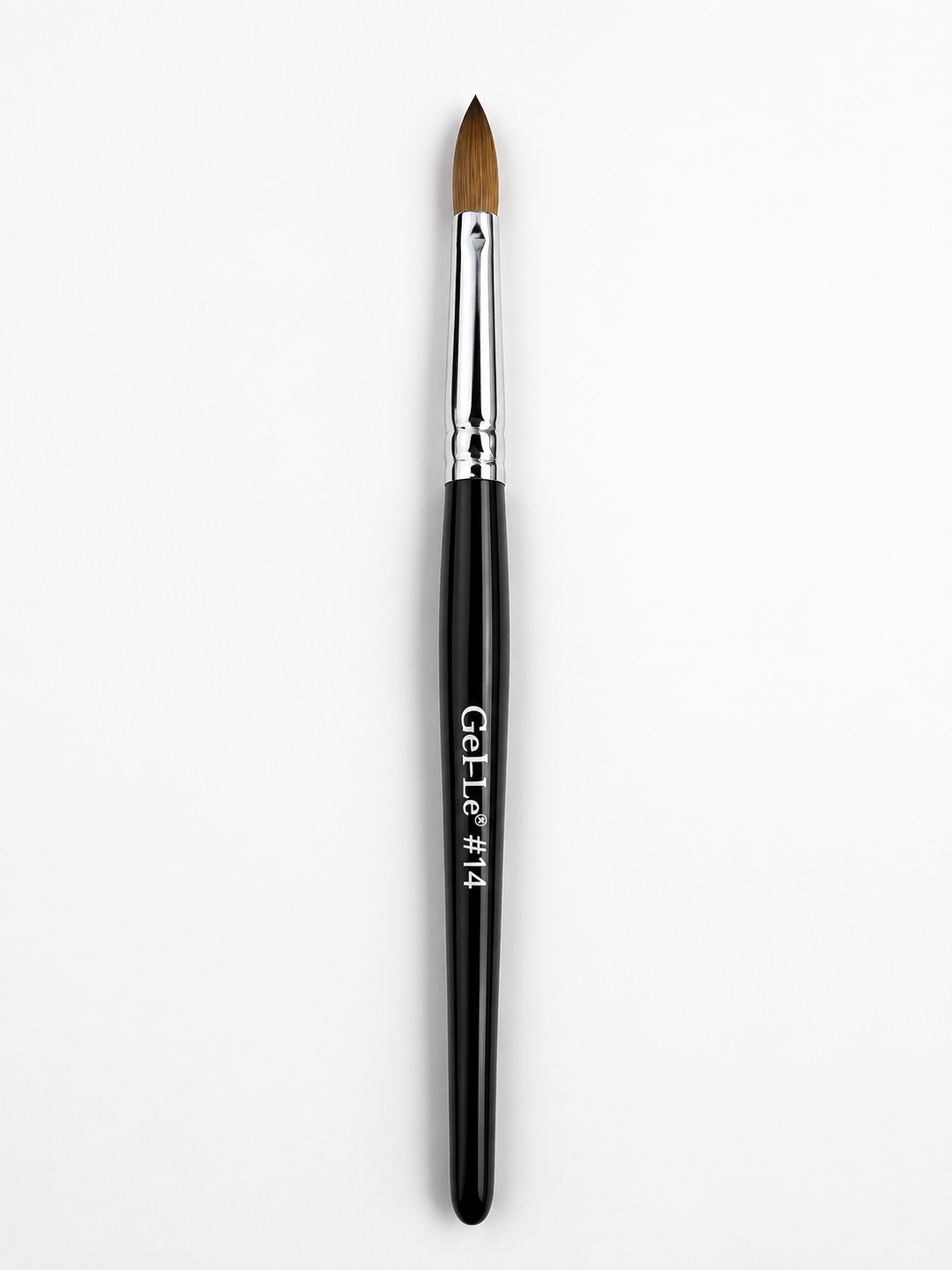 Gel-Le - Acrylic Brush #14 Kolinsky - Black Handle (Pressed)
