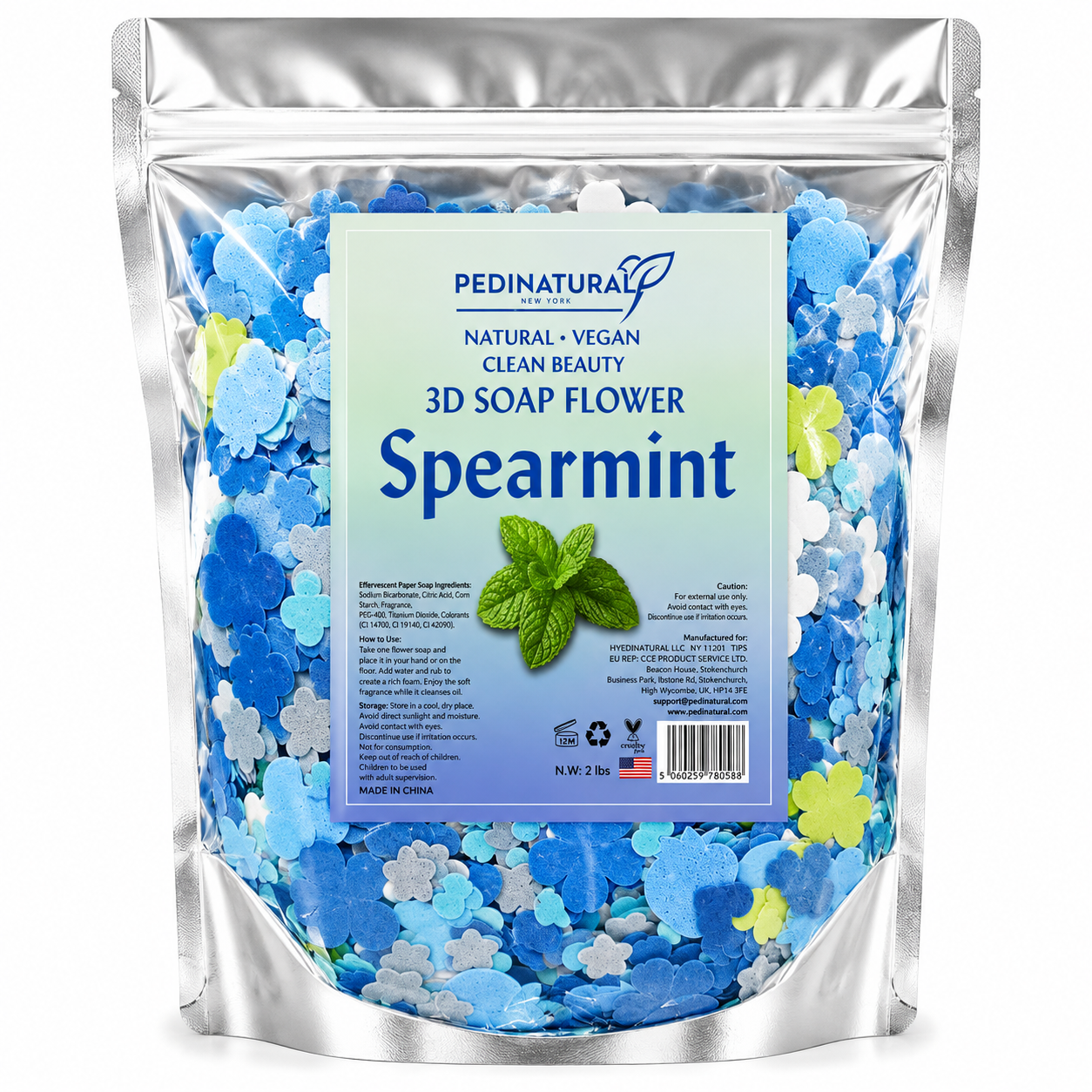 PediNatural 3D Soap Flowers – Effervescent Pedicure Soak | 2 lb