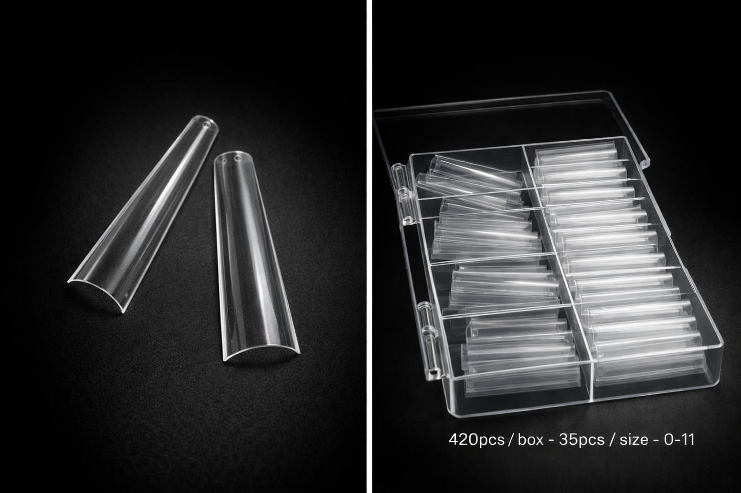 Queen - Clear Coffin 3XL Tips (420pc)